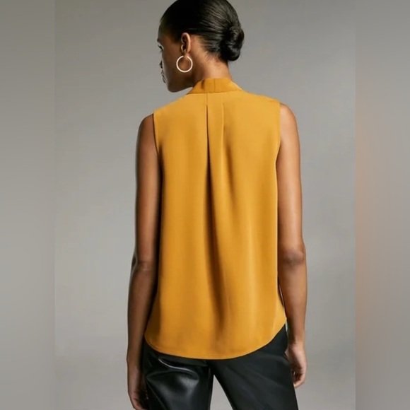 Aritzia Babaton | Akira Sleeveless Blouse | Cairo Gold/Gold | M - Picture 2 of 13